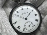 Ernest And Borel Co Levant Pocket Watch 43.2 Mm Silver 0.900 Case Sell Part. Fixed Price $99.00.
