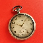 Cyma Pocket Watch Beautiful Patina Dial & Hands Mechanical Movt Swiss. Fixed Price $142.74.