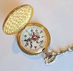 Vtg Armitron Acme Looney Tunes Tasmanian Devil Railroad Pocket Watch W/ Chain. Fixed Price $22.49.