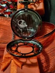 Jack Skellington Pocket Watch With Long Chain. Fixed Price $25.00.