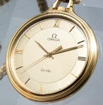 Vintage Omega De Ville 191.1780 CAL.1417 Quartz Pocket Watch 40MM Gold Dial. Fixed Price $349.99.
