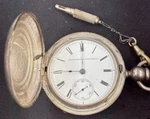 Elgin N. W. Co. Pocket Watch Coin Silver Circa 1873 Grade 55 Model. Fixed Price $500.00.
