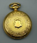 Vintage Majestron Quartz Gold Tone Pocket Watch W/ Date - Untested. Fixed Price $24.99.