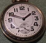 Cardinal De Luxe Open Pocket Watch 17 Jewels Gold Plate Shock-resistant. Fixed Price $130.00.