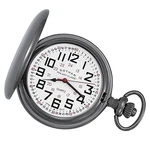 Gotham Men's Gunmetal Railroad Quartz Pocket Watch Cover Used From Japan. Fixed Price $312.99.