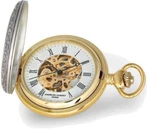 Charles Hubert 2-TONE Lion Crest Hunter Case Skeleton Dial Pocket Watch. Fixed Price $216.95.