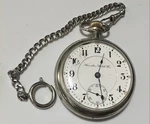 Antique 1899 Hamilton Open Face Pocket Watch Model 924 17J Size Ls W/chain. Fixed Price $150.00.