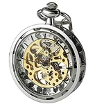 Vigoroso Men's Classic Steampunk Gold Skeleton Hand Wind Pocket Watch From Japan. Fixed Price $170.99.