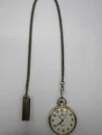 Vintage Lorus Pocket Watch Men Gold Tone With Chain 36MM Open Face Battery. Fixed Price $166.37.