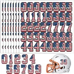 328 Pcs American Flag Helmet Number Stickers, Red White Blue Patriotic Sports. Fixed Price $15.73.