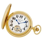 Gotham Men's Gold Plated Double Hunter 17 Jewel Mechanical Pocket Watch. Fixed Price $239.95.