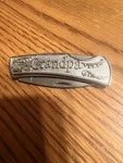 Grandpa Pocket Knife Silver Gold Tone Folding. Fixed Price $23.99.