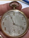 Circa 1925 Longines Pocket Watch Gold Filled Case Art Deco Running 15J. Fixed Price $207.20.