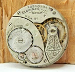 Vintage 1906 Elgin 324 Model 7 Jewel 0S Openface Movement Single Sunk Dial. Fixed Price $39.00.