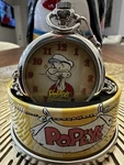 Fossil Limited Edition Popeye & Wimpy Pocket Watch Collectible With Tin 1997. Fixed Price $300.00.