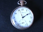 Solid Silver Top Wind Pocket Watch Dated 1937 J Purser Swiss Made Had Service. Fixed Price $134.54.