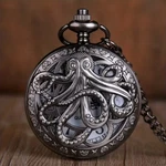 Black Octopus Vintage Quartz Pocket Watch With Chain Pendent Gothic Pirate. Fixed Price $18.00.