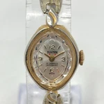 Vtg Hilton Star Watch Women Gold Tone Swiss Made 17 Jewels Manual Wind 6.25". Fixed Price $13.96.
