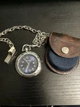 Remington Pocket Watch Working W/ Chain Vintage Quartz Silver Tone. Fixed Price $10.00.