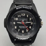 Coleman Nightsight 40-533 Mens Watch 39MM Black Dial Luminous 30M New Battery. Fixed Price $26.99.