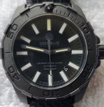 Deep Blue Daynight Stealth Ops Men's 44MM Automatic 300M Diver Watch Box. Fixed Price $245.00.