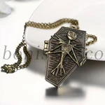 Men's Unique Bronze Skull Pattern Quartz Pocket Watch Necklace Halloween Gift. Fixed Price $8.99.