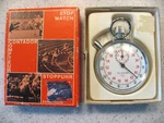 Vtg Swiss Made Majestime 1/10 Contador Compteur Stoppuhr Watch In Orig. Box. Fixed Price $50.00.