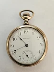 Waltham 16 Size Pocket Watch Running Engraved Case - Is. Fixed Price $135.00.