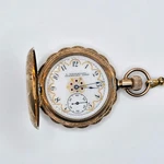 1890S Waltham Pocket Watch Running Gold Filled Keystone Hunter Case Chain. Fixed Price $695.00.