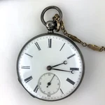 Antique Sterling Silver Cylinder Escapement Pocket Watch Key Wind Fob For Repair. Fixed Price $202.49.