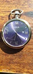 Vintage Lorus Quartz Navy Blue Pocket Watch Japan Movement 47MM. Fixed Price $29.99.