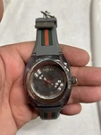 New Gucci Sync Xxl YA137109 Gray Rubber Band Dial Unisex Watch. Fixed Price $400.00.