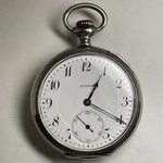 Zenith Pocket Watch Swiss Open Face Sterling Silver 49MM S/n: 1850619. Fixed Price $249.00.