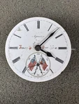 Agassiz Pocket Watch Movement 1880 High Grade Painted Dial Flags For Parts 43MM. Fixed Price $240.00.