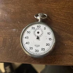 Heuer Circa 1960 Stopwatch, Second, 30 Minute, Rare 1/5 Swiss Timer. Fixed Price $75.00.