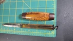 Antique Joh. Engstr M Eskilstuna Barrel Folding Knife - Curly Birch Handle C.1. Fixed Price $401.25.