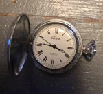 Vintage 1977 Jules Racine 17 Jewels Incabloc Pocket Watch 34MM Half Hunter. Fixed Price $47.99.