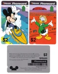 Disney's Mickey Surfing & Donald Duck Desert 2 Different Mint Phone Card. Fixed Price $7.48.