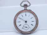 1890S Swiss Open Face Pin Set 37MM Pocket Watch - .800 Silver Runs. Fixed Price $106.79.