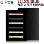 6 Pack Clips For Men Elegant Metal Necktie Bar Pinch Clasp Wedding Party. Fixed Price $11.99.