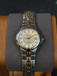 Elgin Diamond EG156 Women Quartz Watch Mop Dial Two Tone Bracelet - New Battery. Fixed Price $22.45.