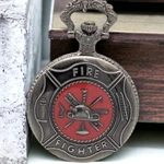 Firefighter Pocket Watch New Silver Fireman Gift Retirement First Responder Hero. Fixed Price $19.95.