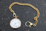 Elgin Pocket Watch Mens 1920 Working Jewel Grade 315 With Chain. Fixed Price $119.00.