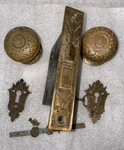 Antique Lockset Russell Erwin Door Knobs, Rosettes, Keyholes Mortise &. Fixed Price $400.00.