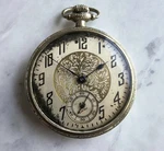 Hampden Mechanical Pocket Watch Silver Tone Open Face Arabic Numerals Vintage. Fixed Price $187.00.