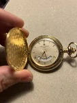 Charles Hubert Gold-finish White Dial Pocket Watch XWA4353. Fixed Price $149.00.