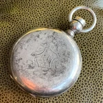Antique 18S Waltham 5 Ounce Sterling Silver Key Wind Hunting Pocket Watch Case. Fixed Price $521.55.