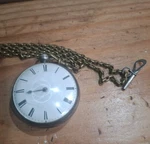 Antique Key Wind Fusee Silver Pocket Watch 1794. Fixed Price $225.00.