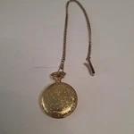 Vintage Wrangler Quartz Gold Railroad Train Pocket Watch Silver Face Chain. Fixed Price $14.00.