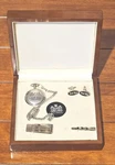 A.e. Williams Best Man Skeleton Mechanical Pocket Watch Gift In Box Set.. Fixed Price $108.03.